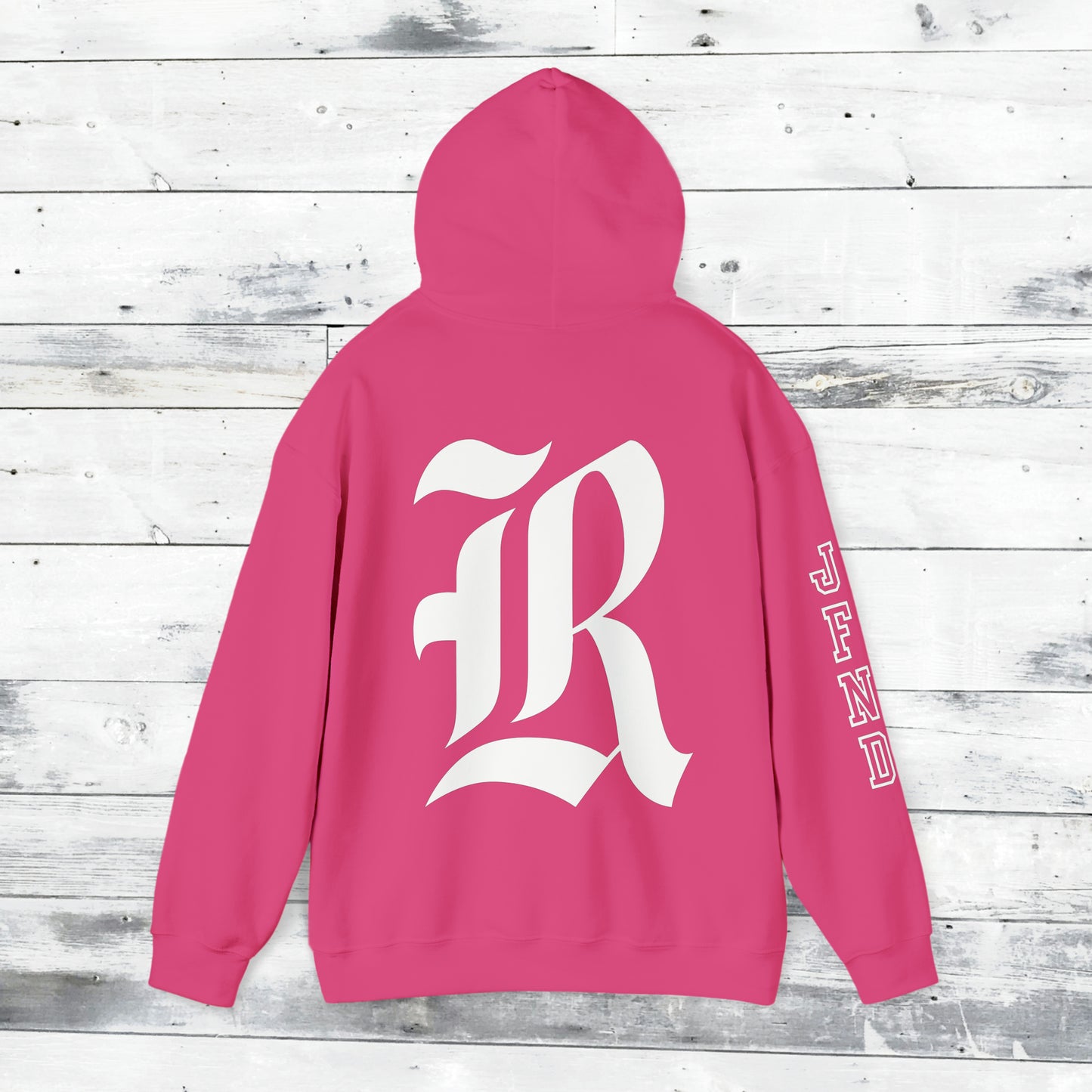 Jackets Stinger Hoodie Front - JFND Sleeve - Old School R back