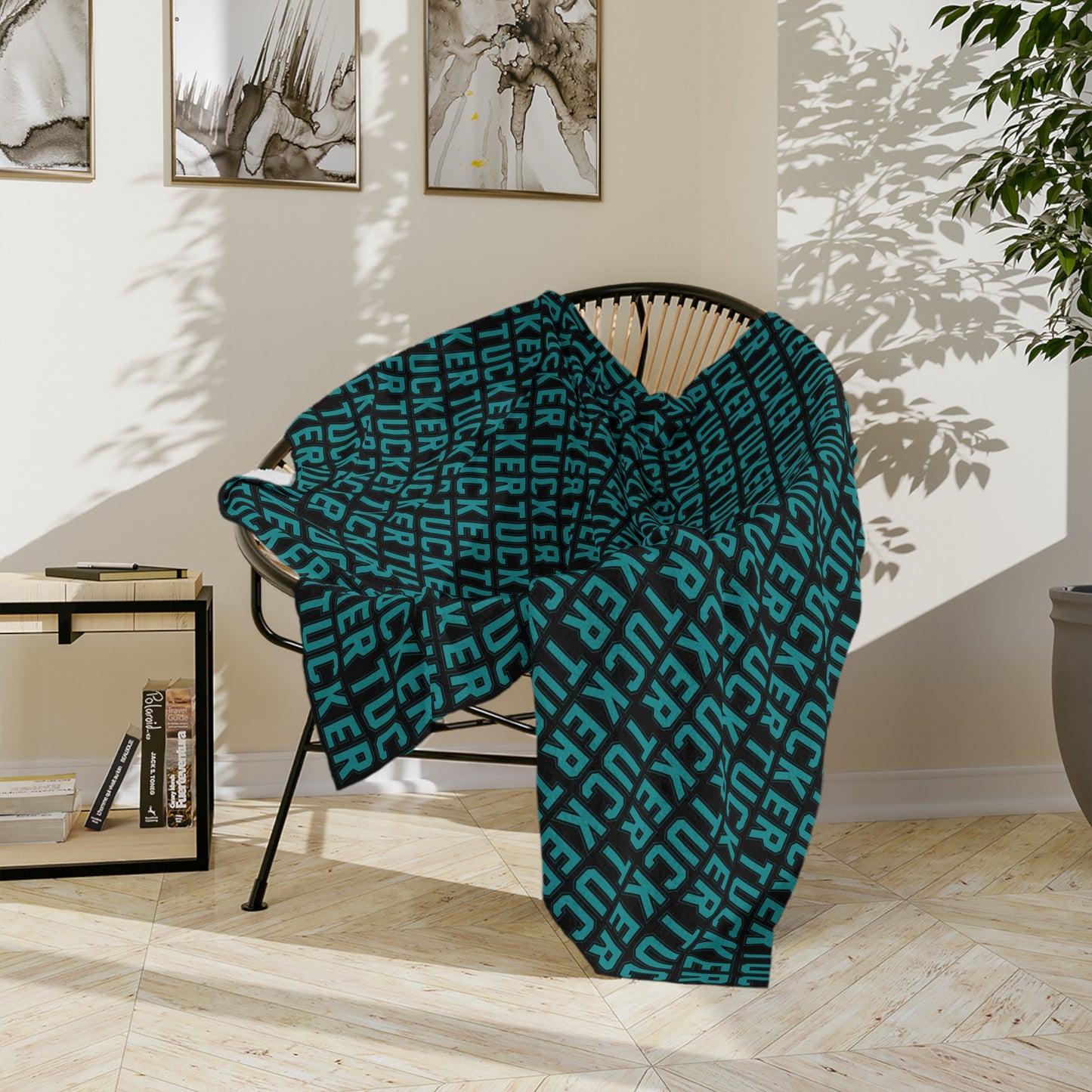Custom Tucket Blanket Teal