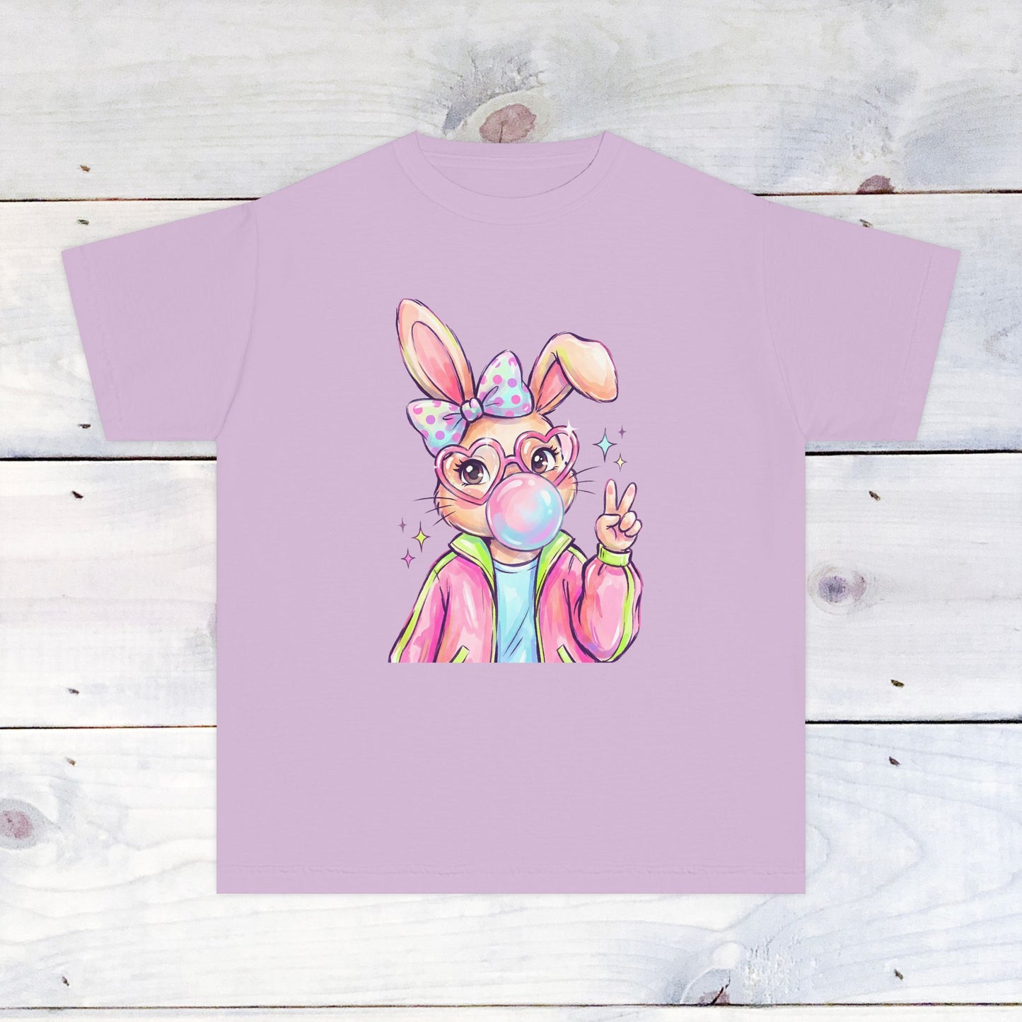 Bunny Bubble Spring Comfort Colors Youth Shirt