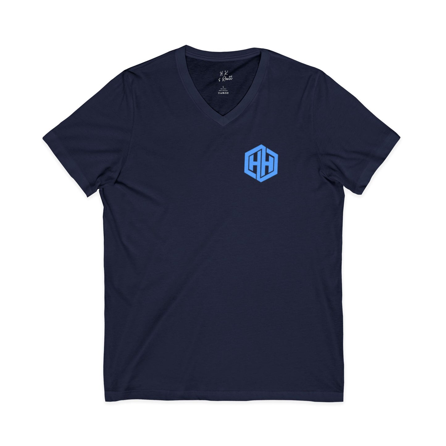 Hamm Unisex V-Neck Tee, Repeat Back:Logo Front