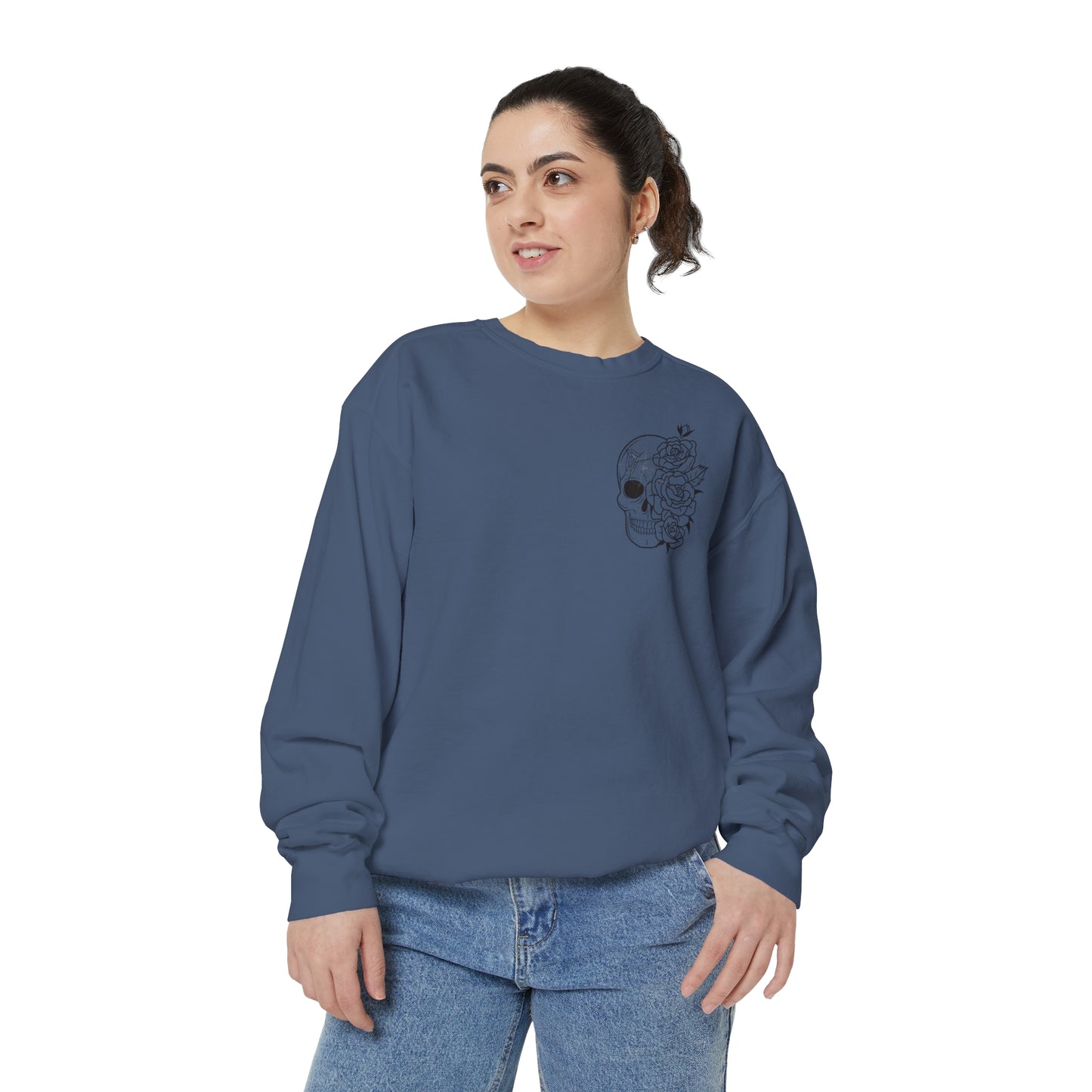 Skull Front, Vastly Overrated Back - Comfort Colors Pullover - Multi Color Options