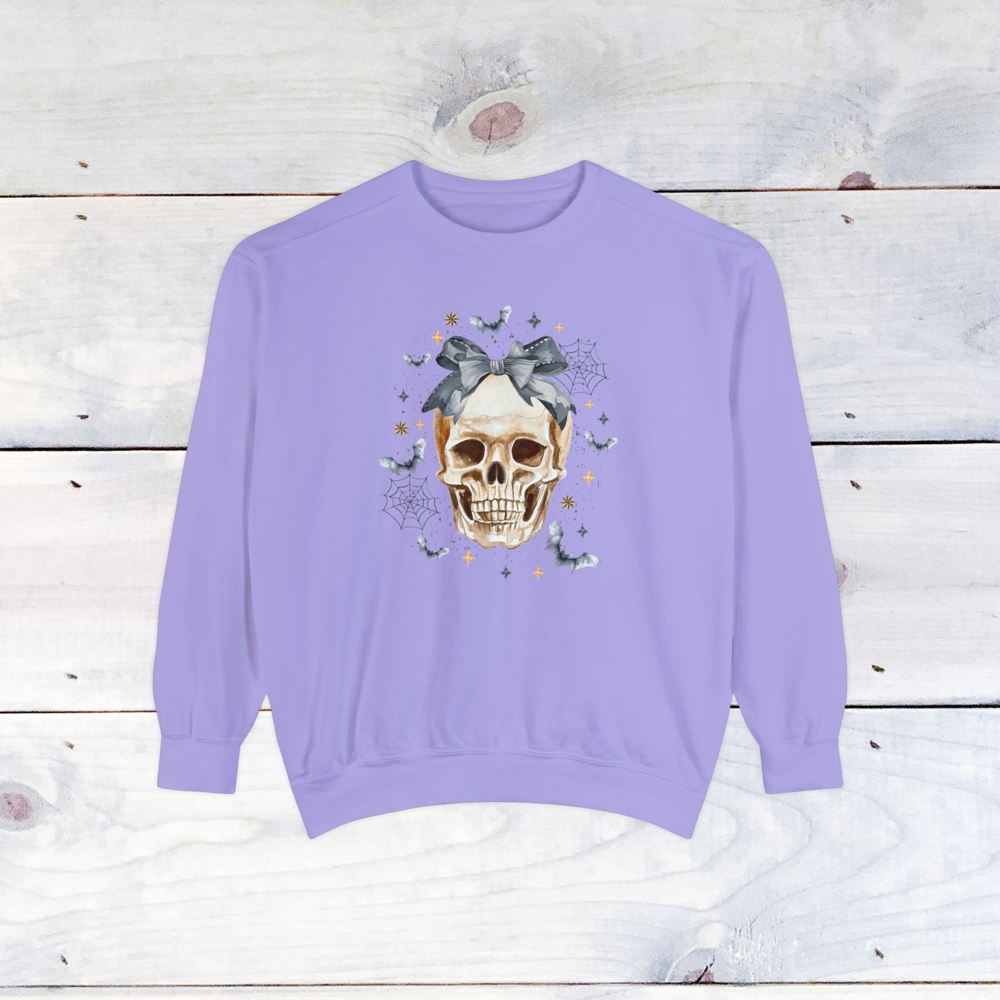 Pretty Bow Skull Comfort Colors Sweater