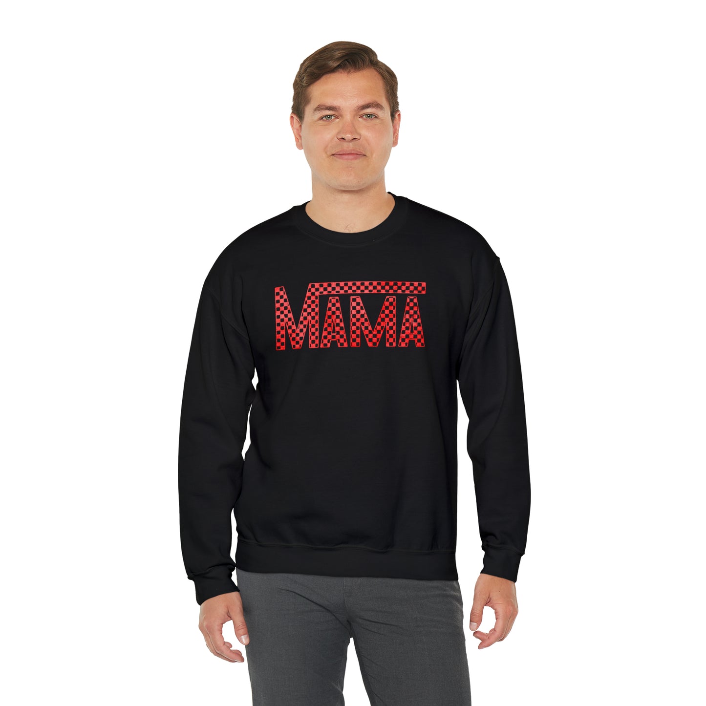 Red Mama Checkered Sweater