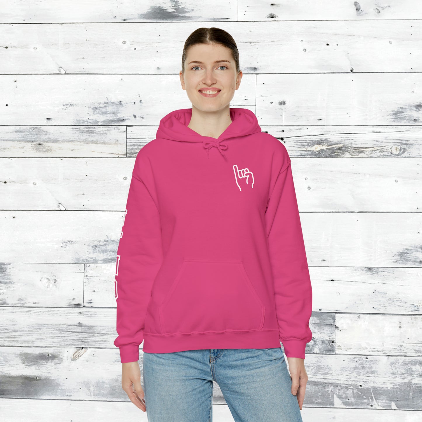 Jackets Stinger Hoodie Front - JFND Sleeve - Old School R back