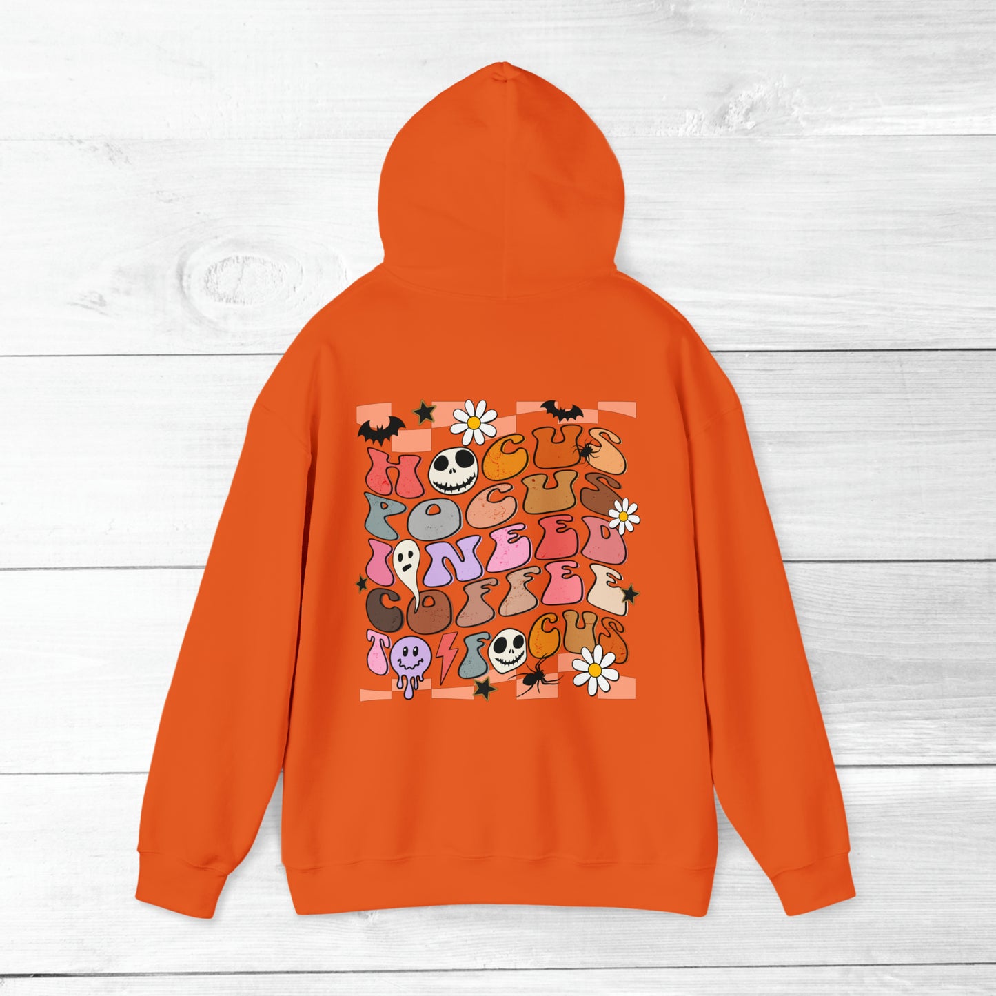 Halloween Coffee Hoodie - Hocus Pocus I need Coffee to Focus Back