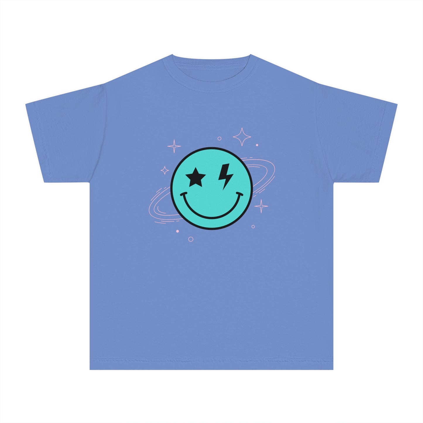 Youth Space Smiley Comfort Colors T-Shirt