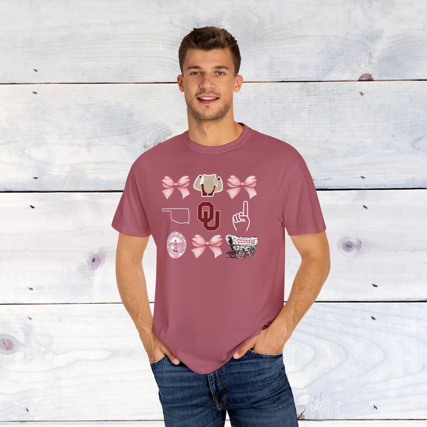 Oklahoma Sooners Bow Comfort Colors - Dark