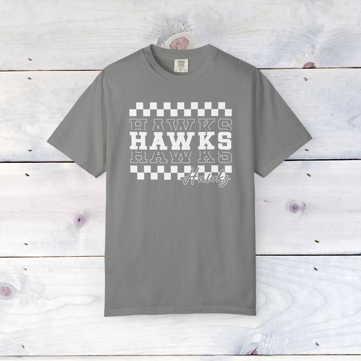 Hawks Check Comfort Colors Unisex Tee