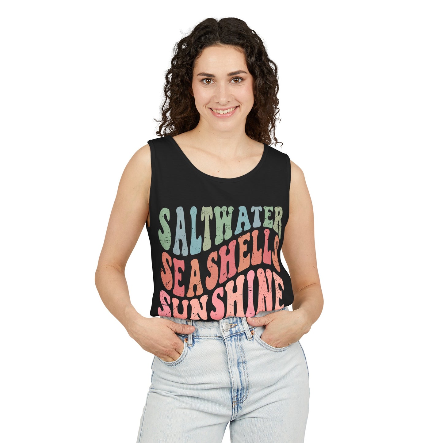 Saltwater, Seashells, Sunshine Tank - Comfort Colors