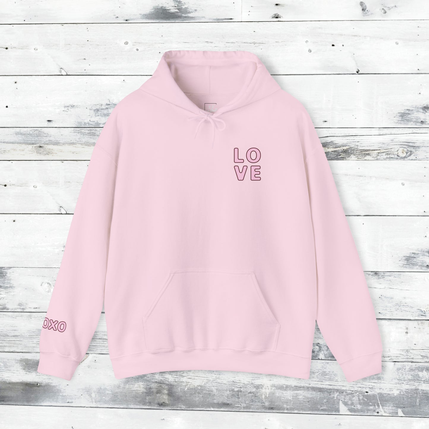 Valentines LOVE Hoodie - XOXO right cuff