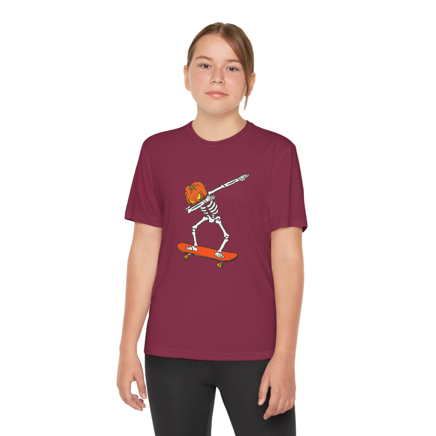 Dabbing Pumpkin Skelly Skater T