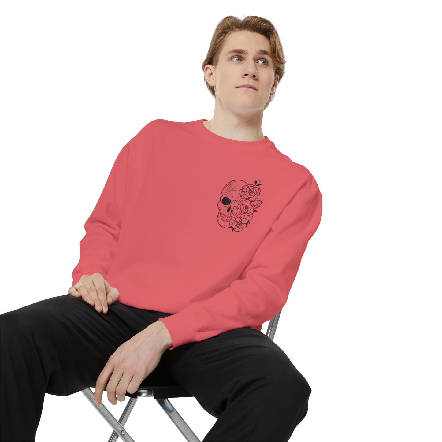Skull Front, Vastly Overrated Back - Comfort Colors Pullover - Multi Color Options
