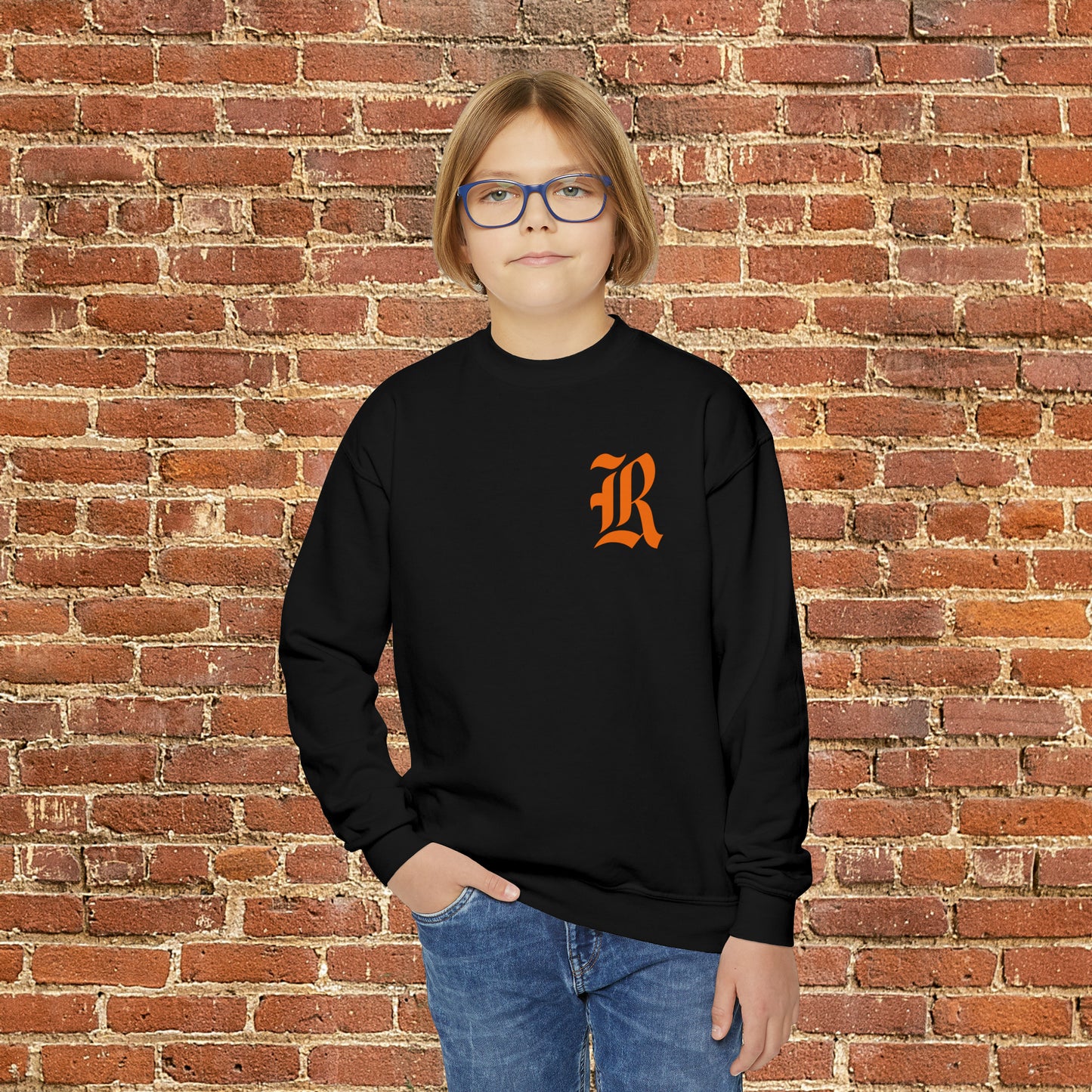 Youth Old School R Front - Fighting Jacket Back Sweater