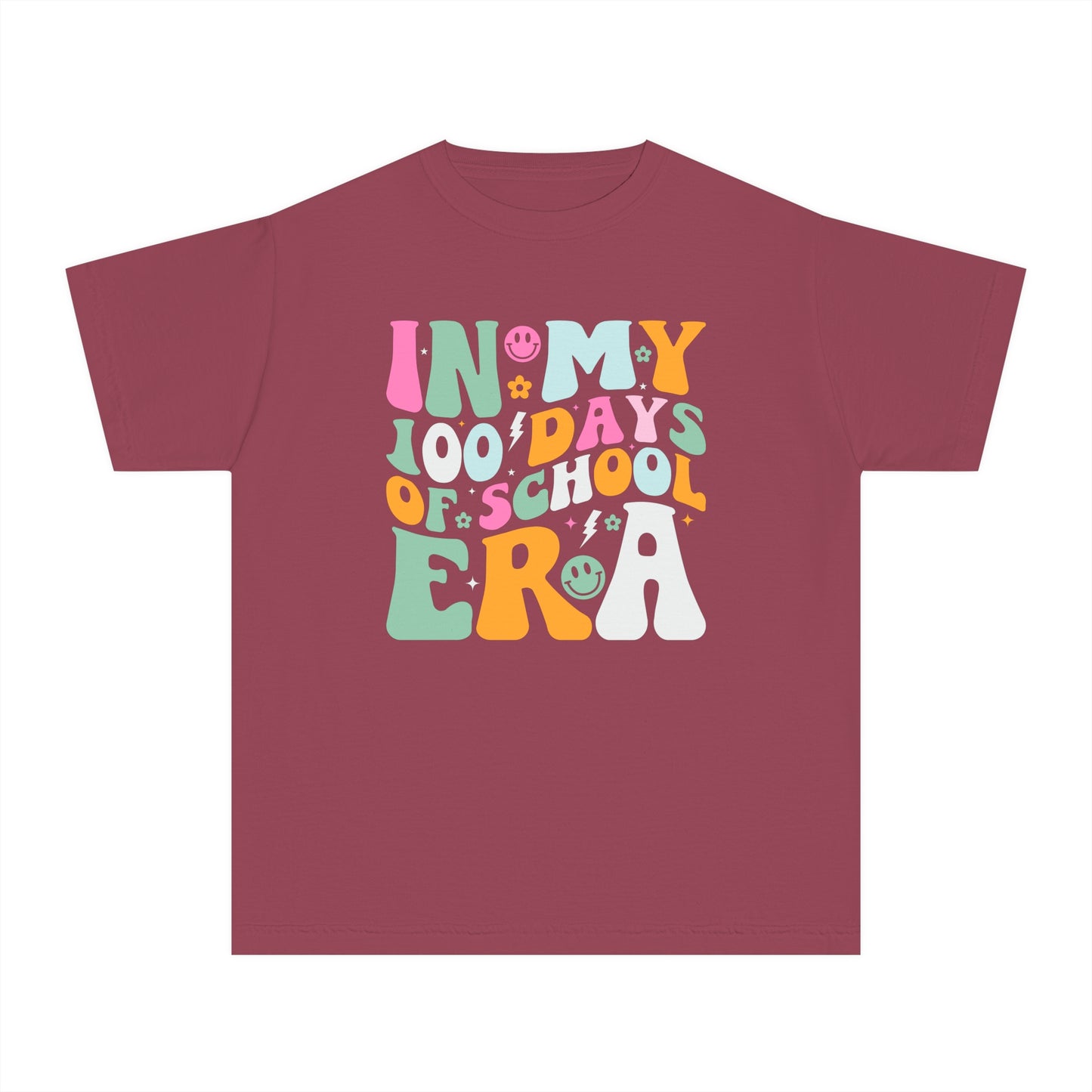 Youth 100 Groovy Days Era Comfort Colors Tee