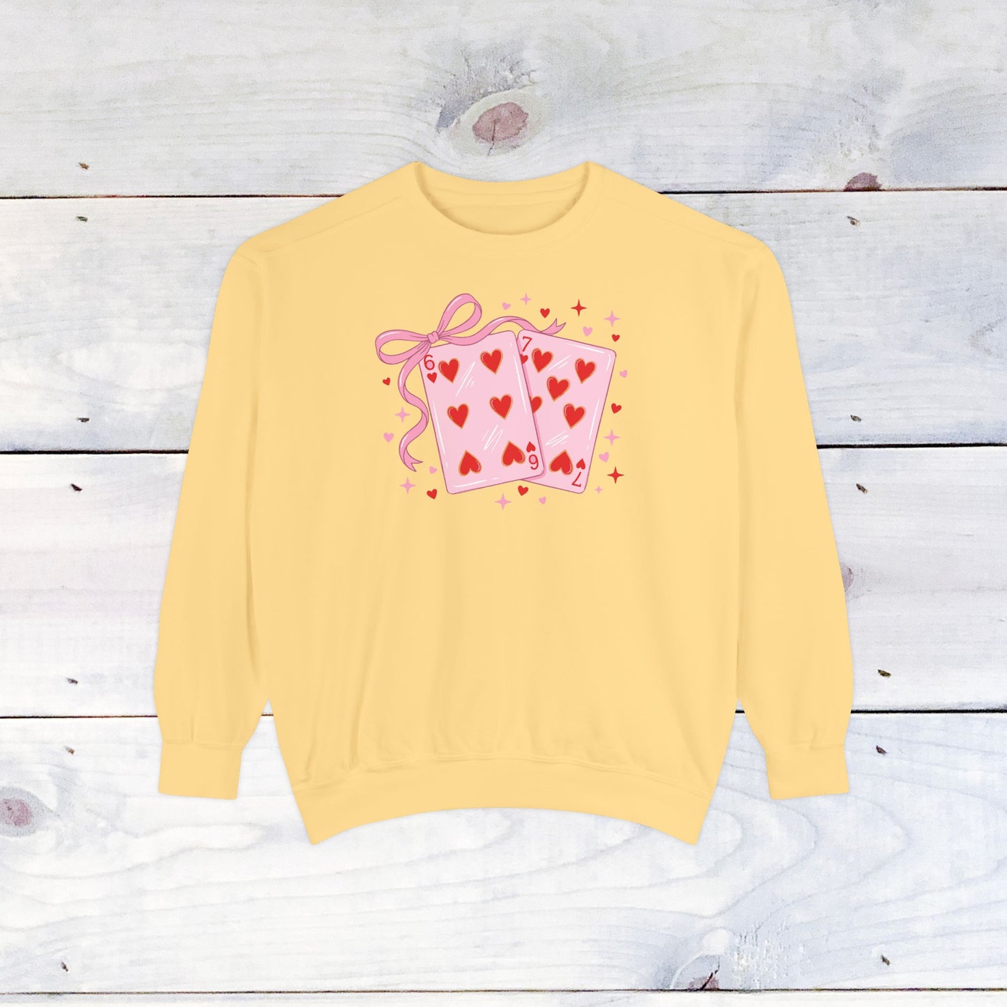 6-7 Valentine Cards Comfort Colors Sweater