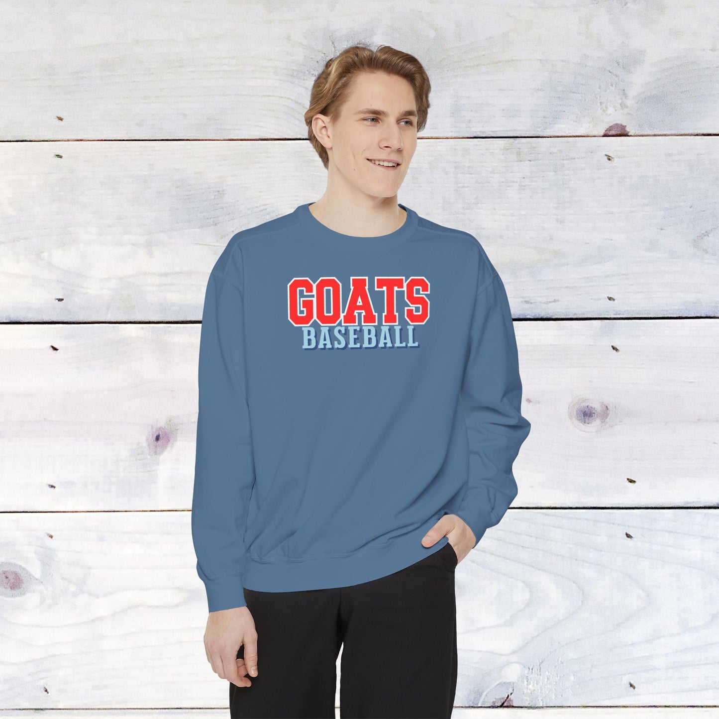 Goats Baseball Comfort Color Sweatshirt