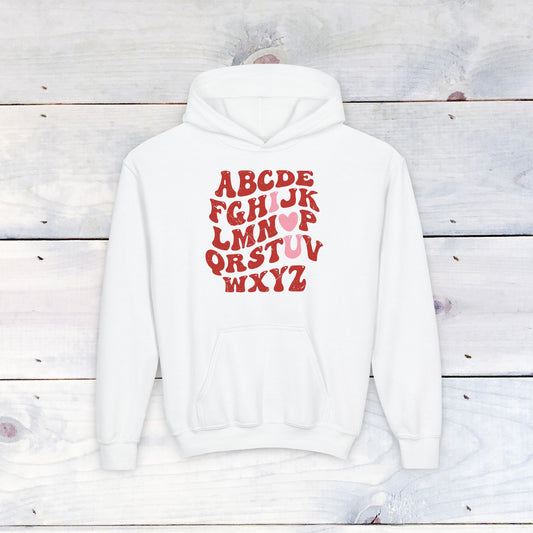 Red Alpha I Love You Youth Hoodie