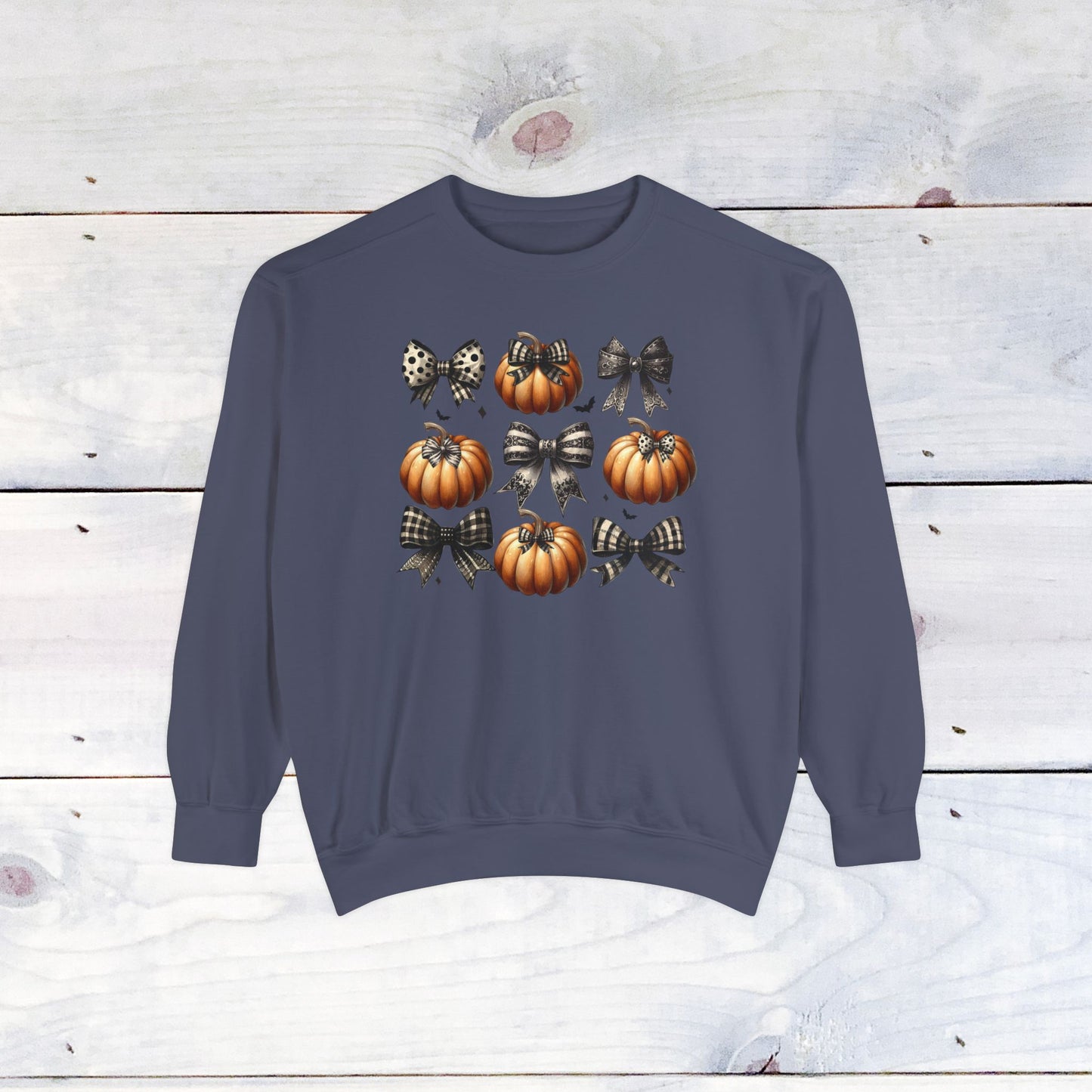 Pumkins and Bows- Comfort Colors Sweater