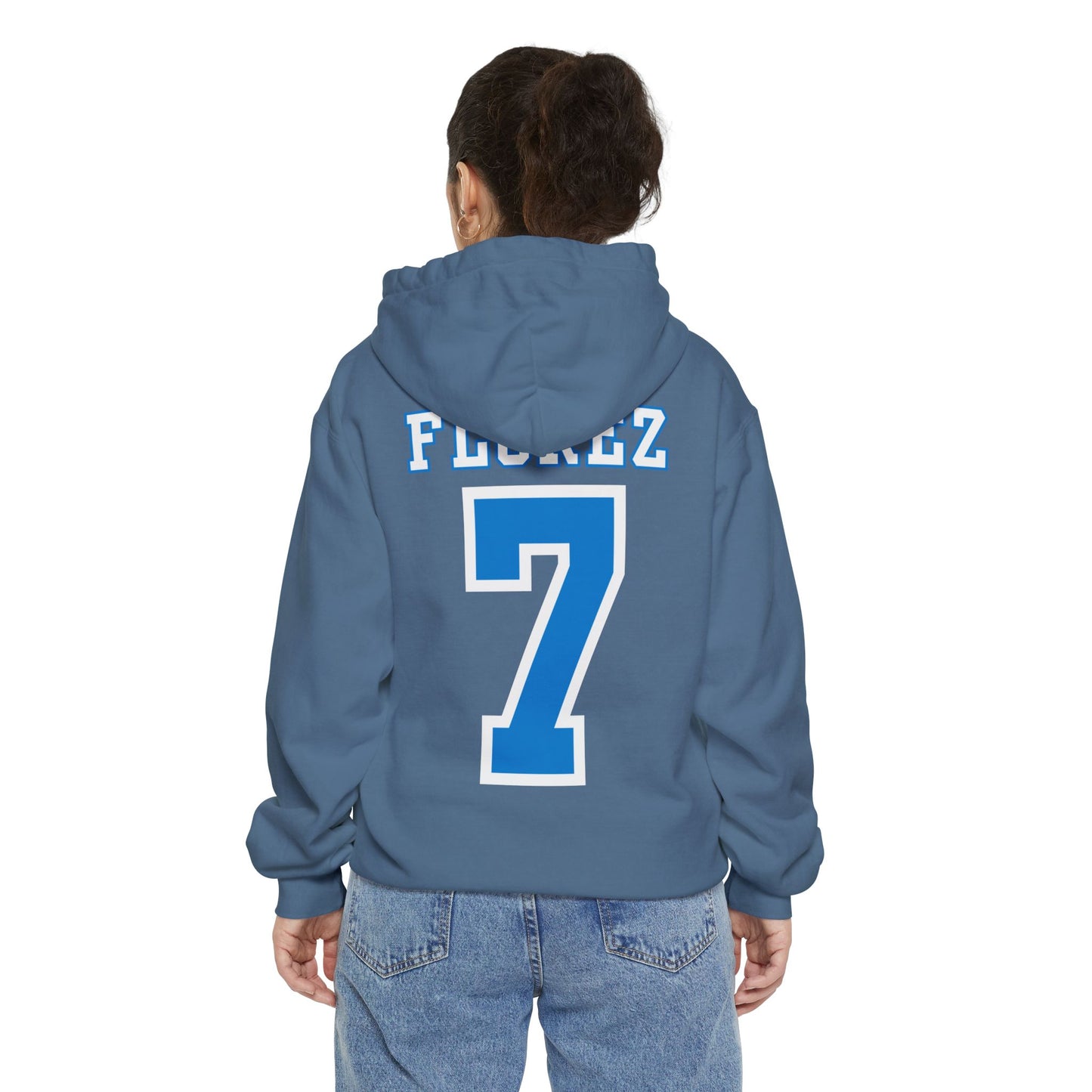 Custom Stallions Mom #7 Florez Comfort Colors Hoodie