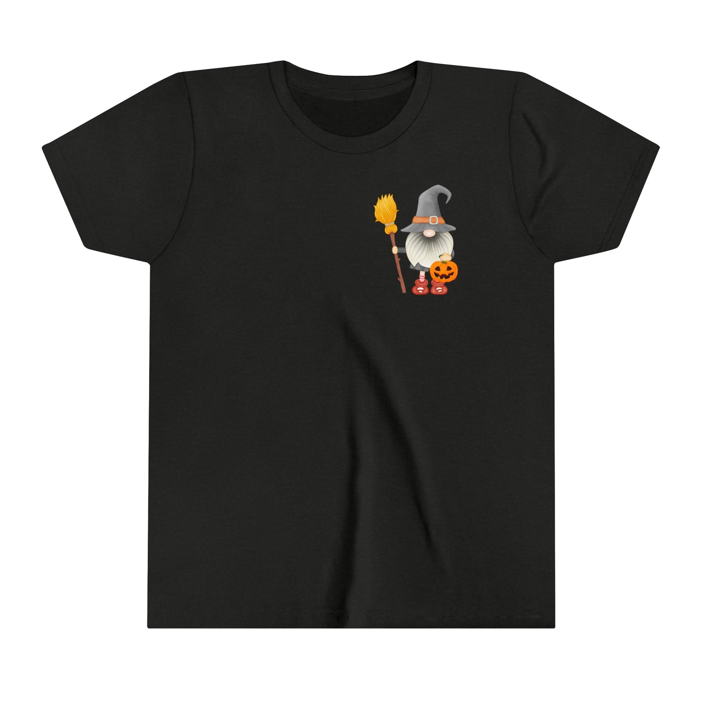 Witch Gnome - with Pumpkin Trick or Treat Pale - Youth Short Sleeve Tee