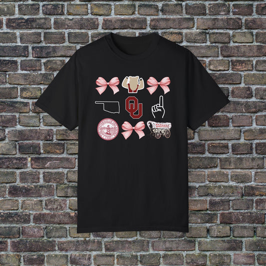 Oklahoma Sooners Bow Comfort Colors - Dark