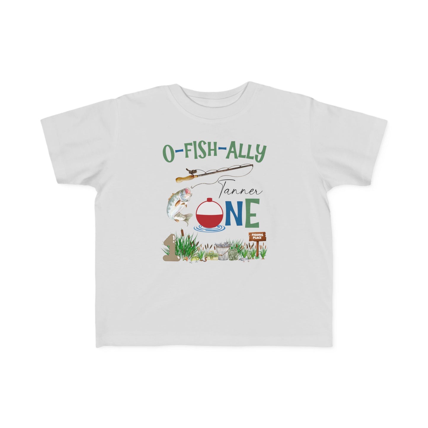 O-Fish-Ally Personalized First Birthday Custom Tanner Jersey T-Shirt