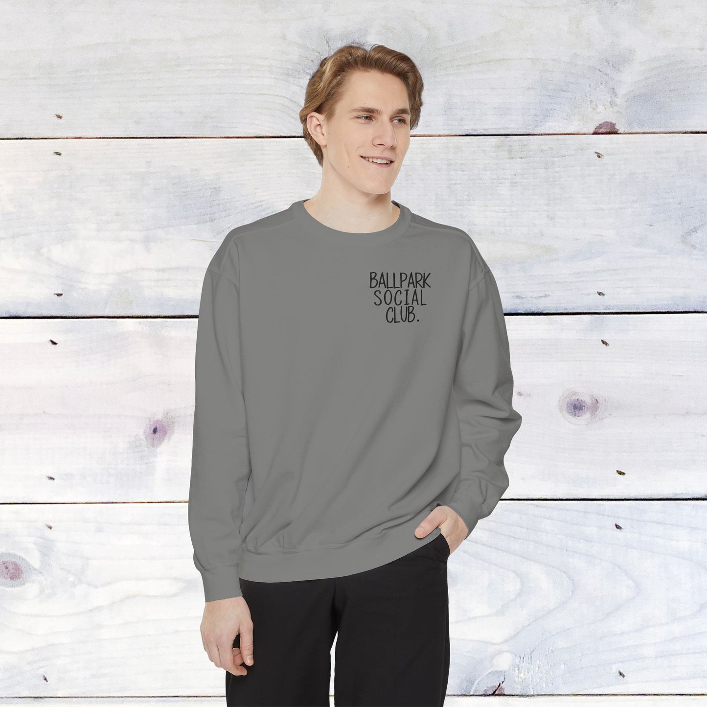 Ballpark Social Club Comfort Color Sweatshirt Black