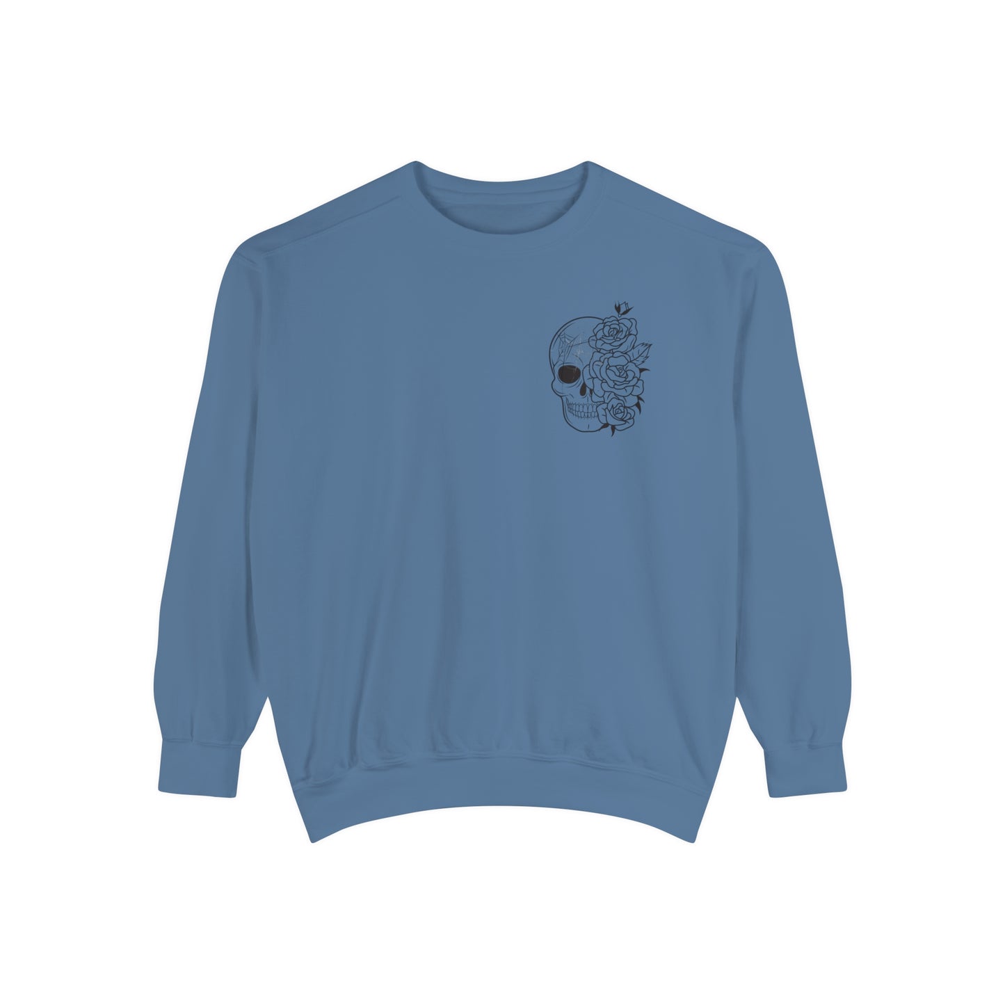 Skull Front, Vastly Overrated Back - Comfort Colors Pullover - Multi Color Options