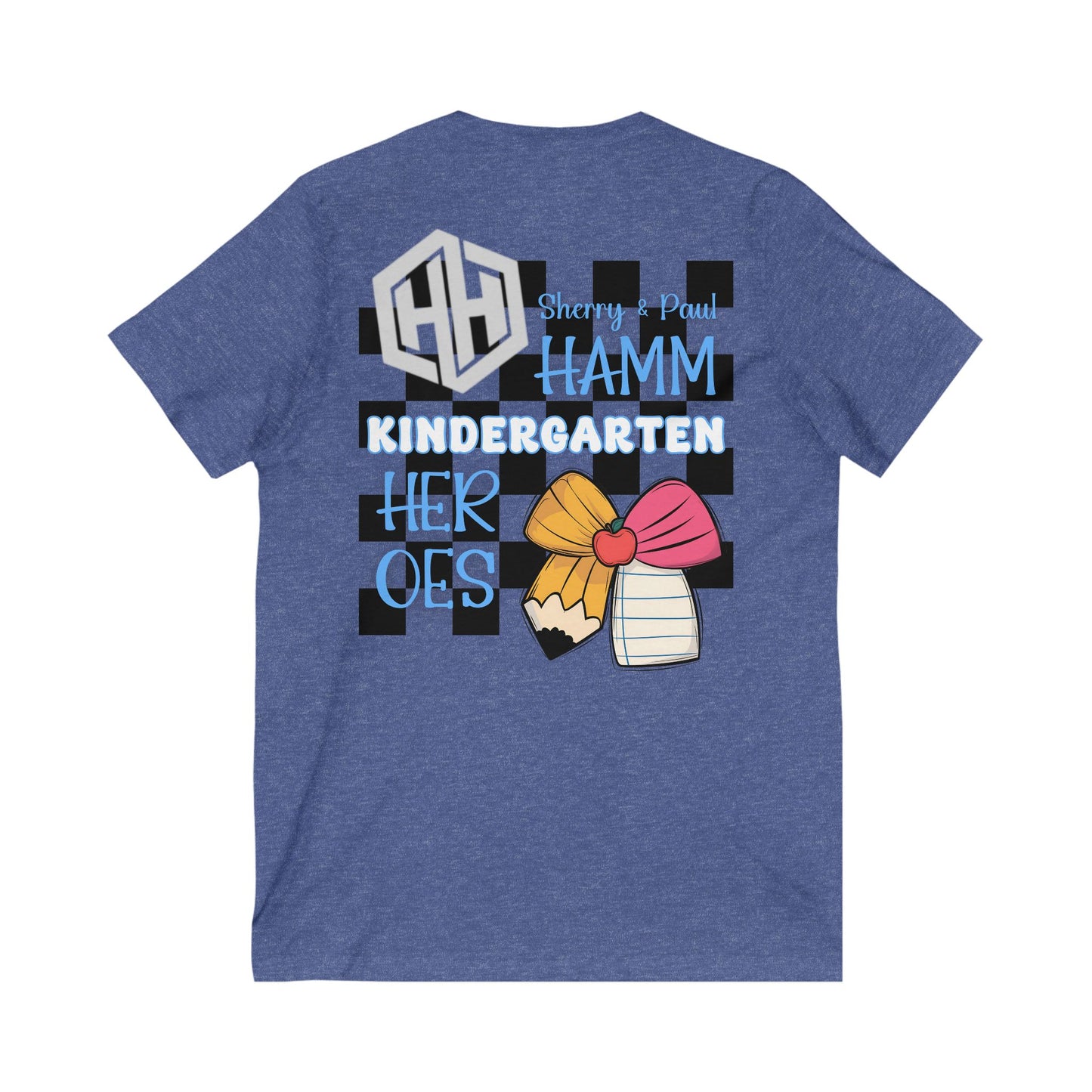 Personalized Kindergarten Teacher V-Neck Tee