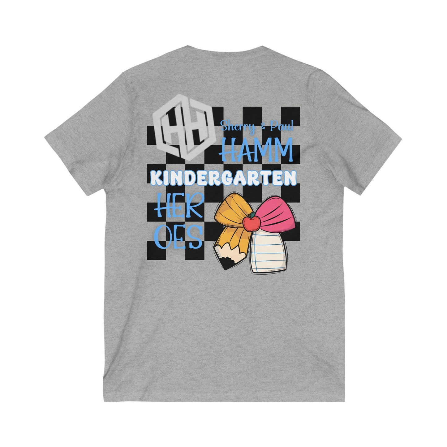 Personalized Kindergarten Teacher V-Neck Tee