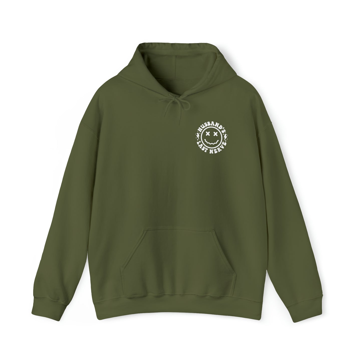 Husband's Last Nerve Hoodie - White Text