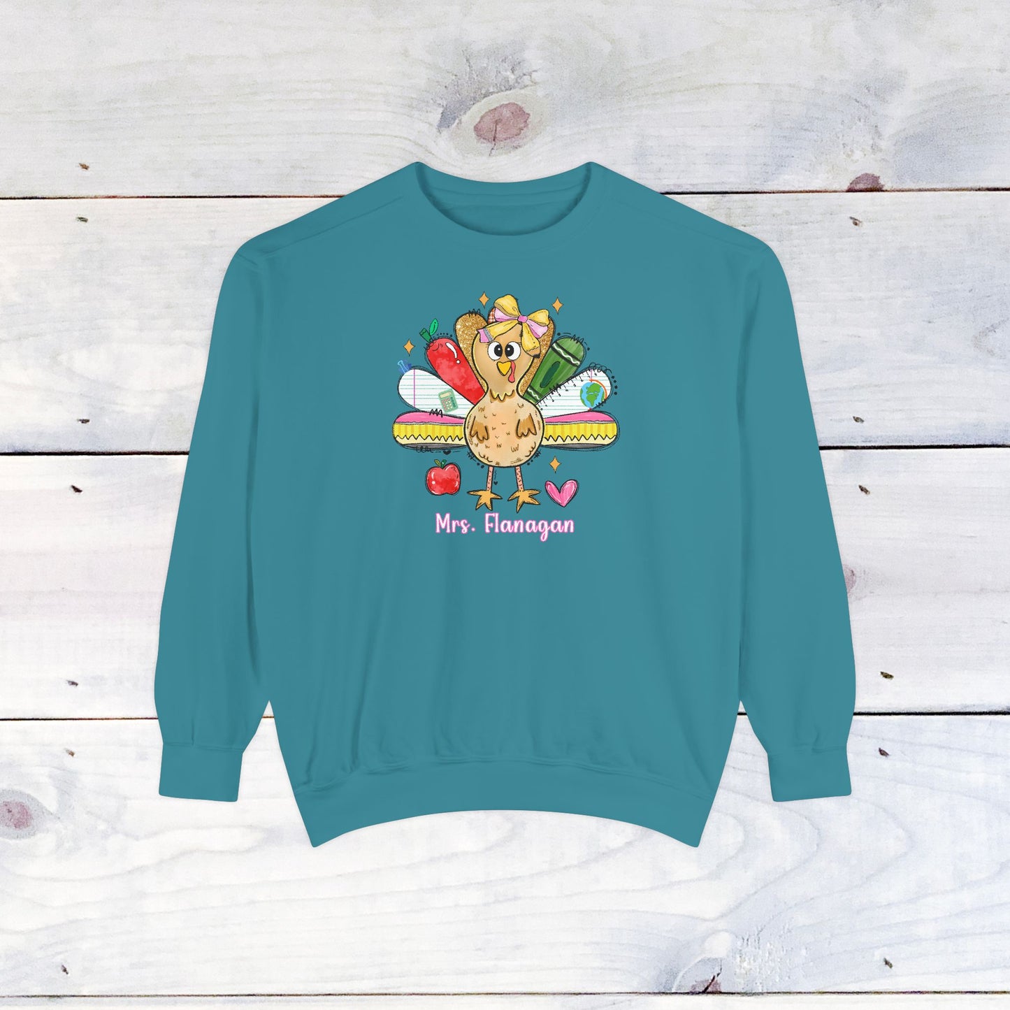 Teacher Turkey Unisex Comfort Colors Sweater