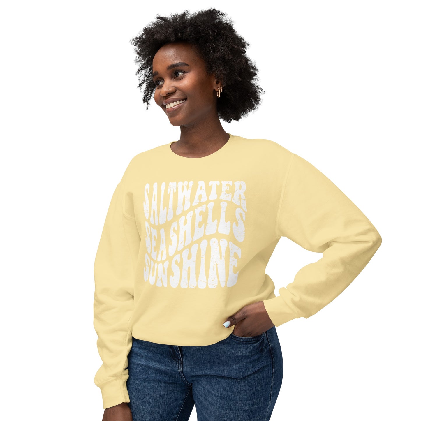 Sunshine, Seashells, Saltwater Comfort Colors Sweater