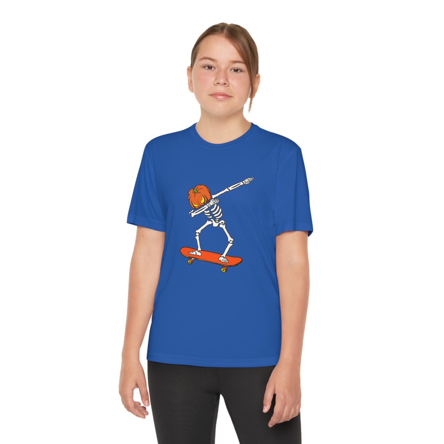 Dabbing Pumpkin Skelly Skater T