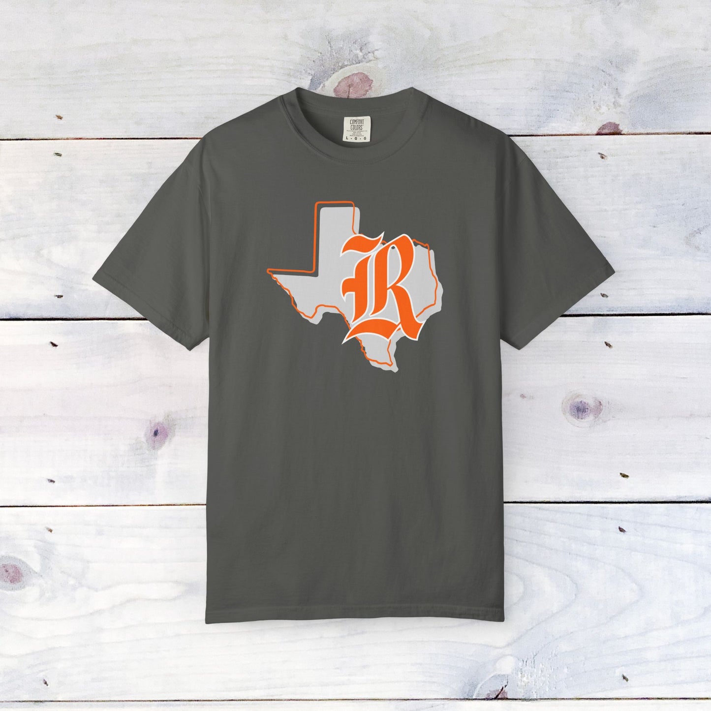Rockwall Texas Unisex Comfort Colors T-Shirt - Orange Outline