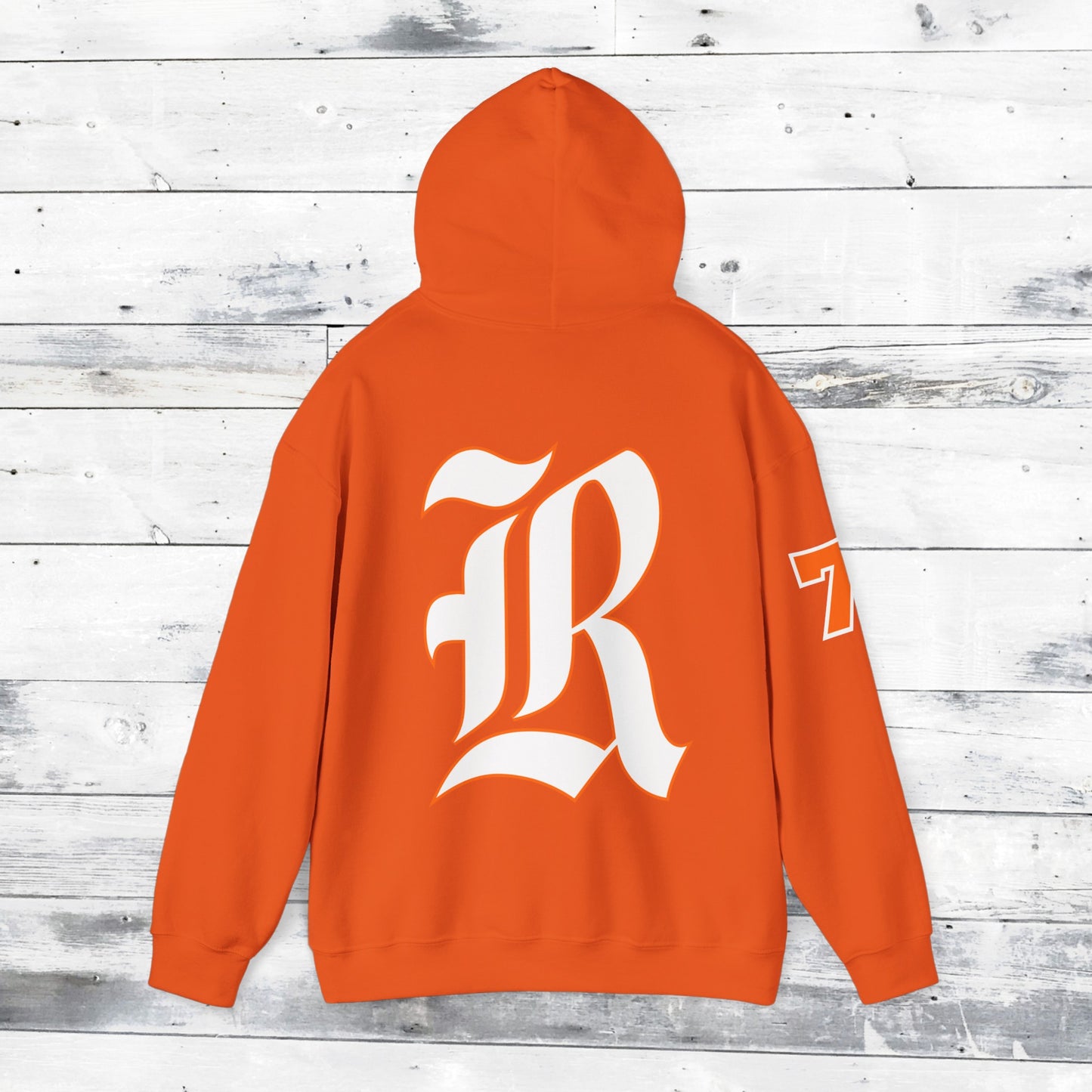 Custom Number Sleeve Jackets Stinger Hoodie Front - Old School R back