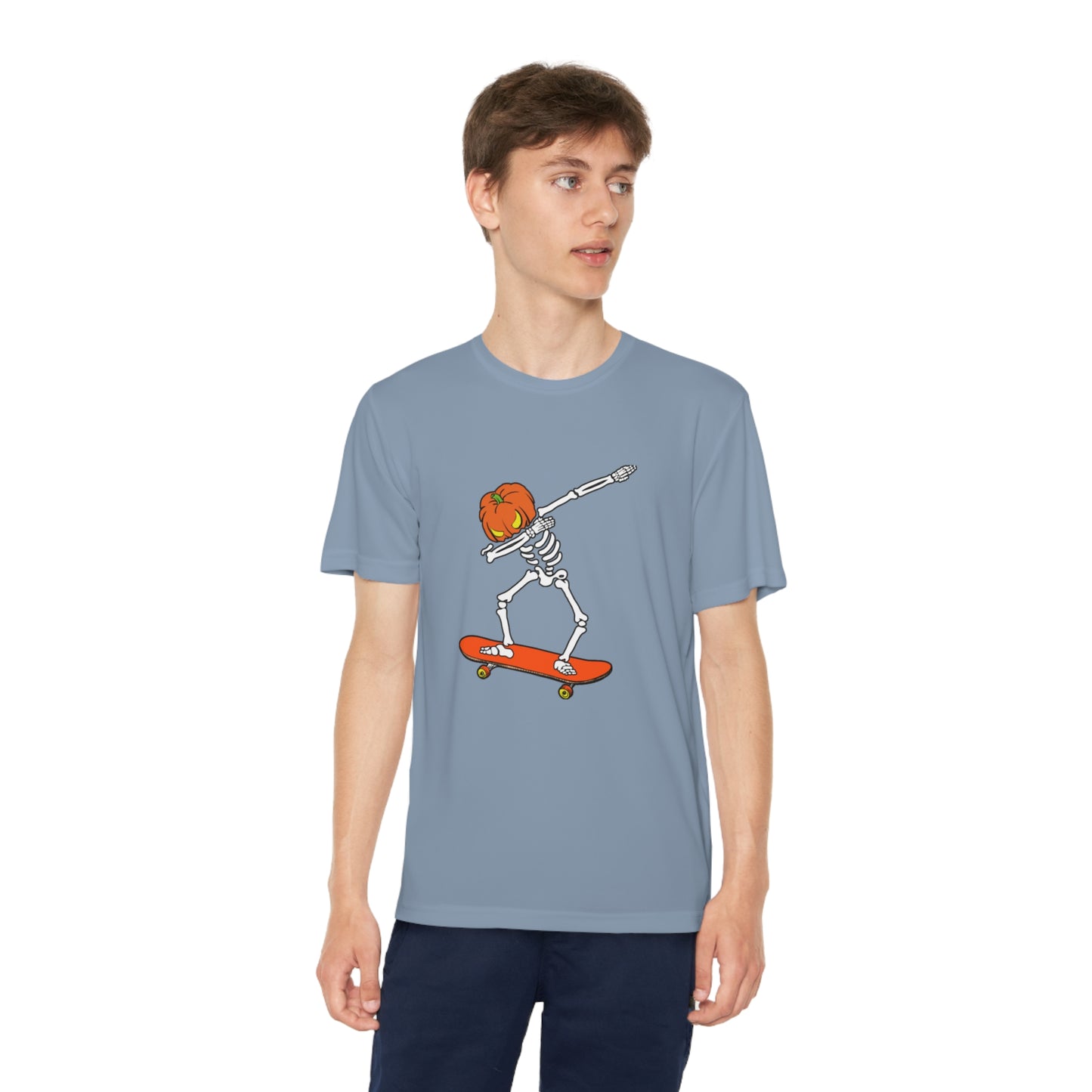 Dabbing Pumpkin Skelly Skater T
