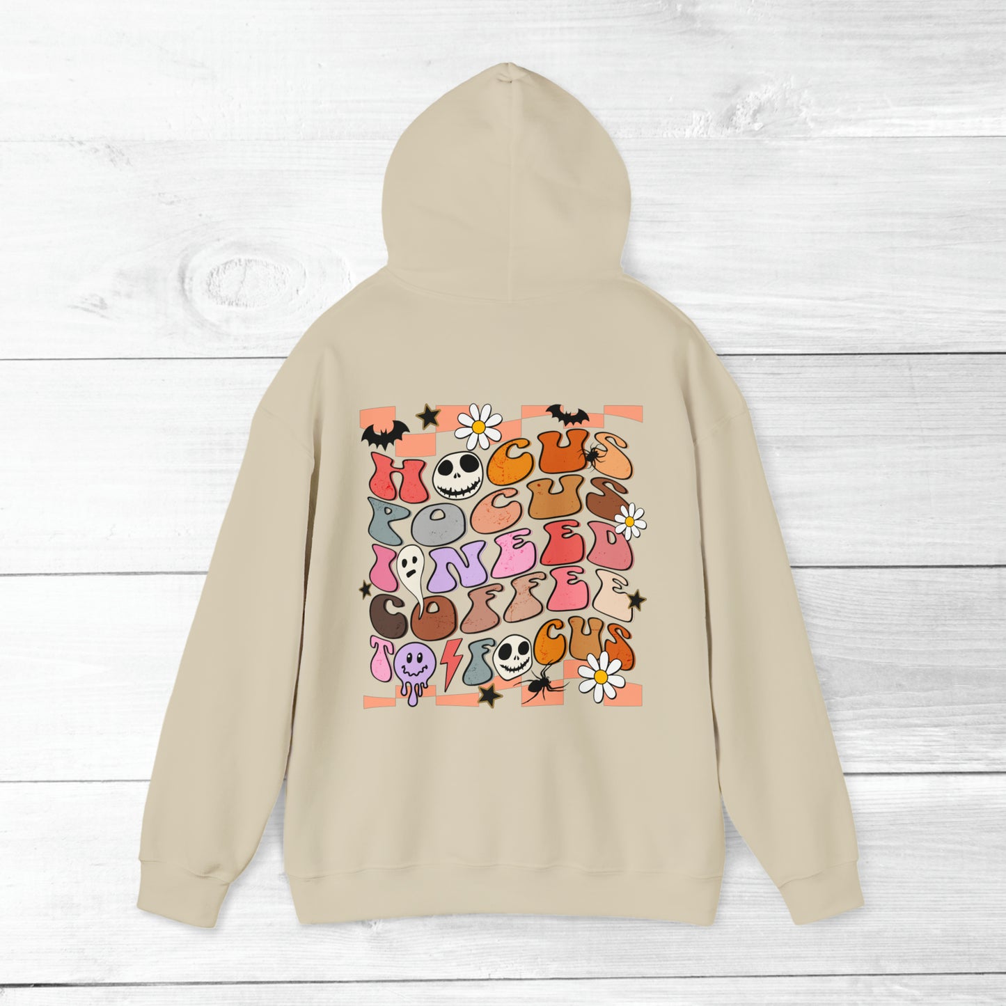 Halloween Coffee Hoodie - Hocus Pocus I need Coffee to Focus Back