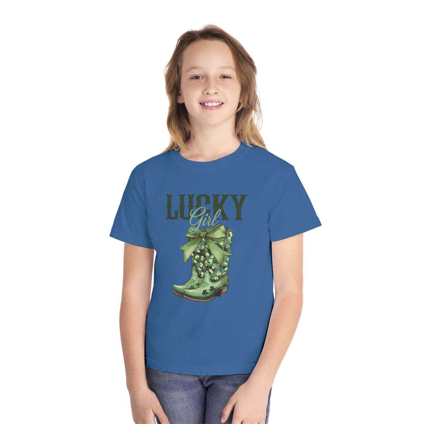 Lucky Girl Youth Comfort Colors Tee