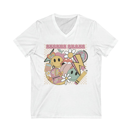 Second Grade Fun Unisex V-Neck Tee