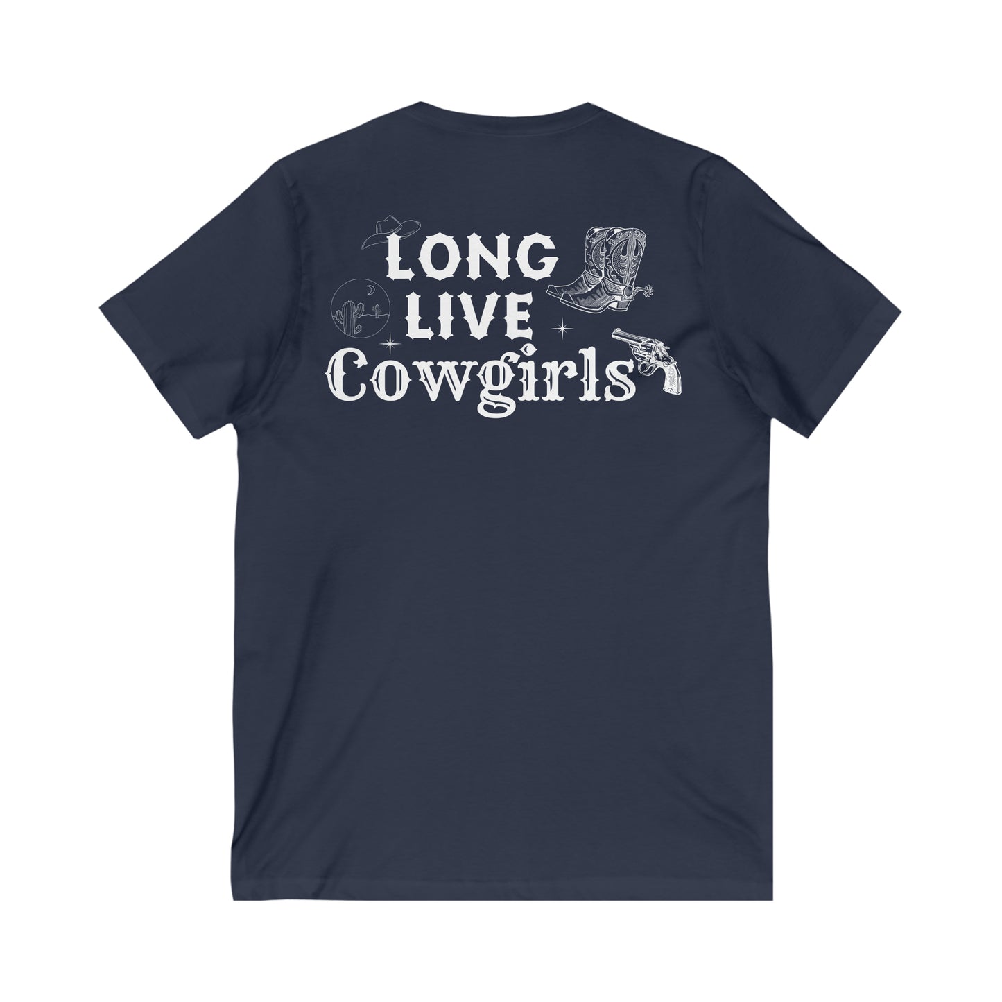 Wallen - Long Live Cowgirls V Neck Back T-Shirt