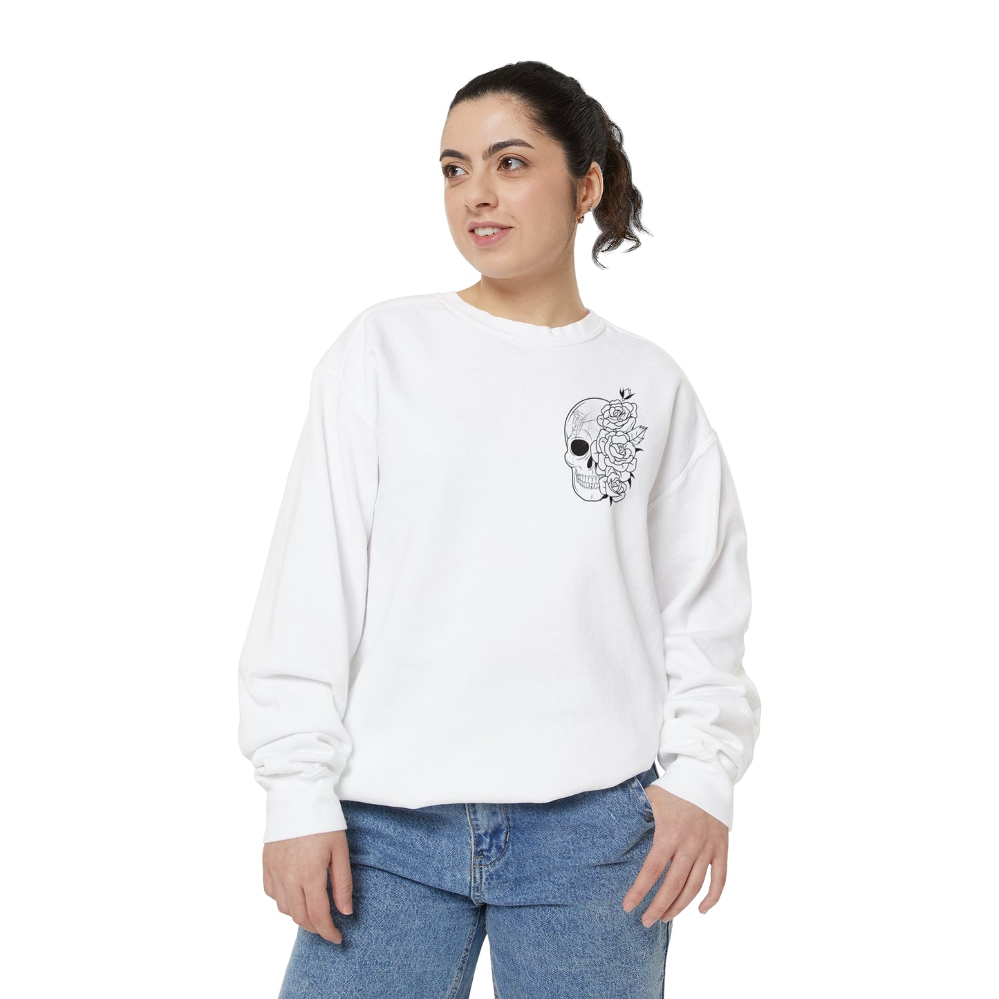 Skull Front, Vastly Overrated Back - Comfort Colors Pullover - Multi Color Options