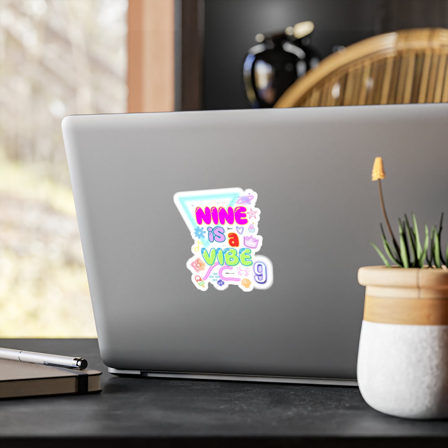 Nine is a vibe sticker