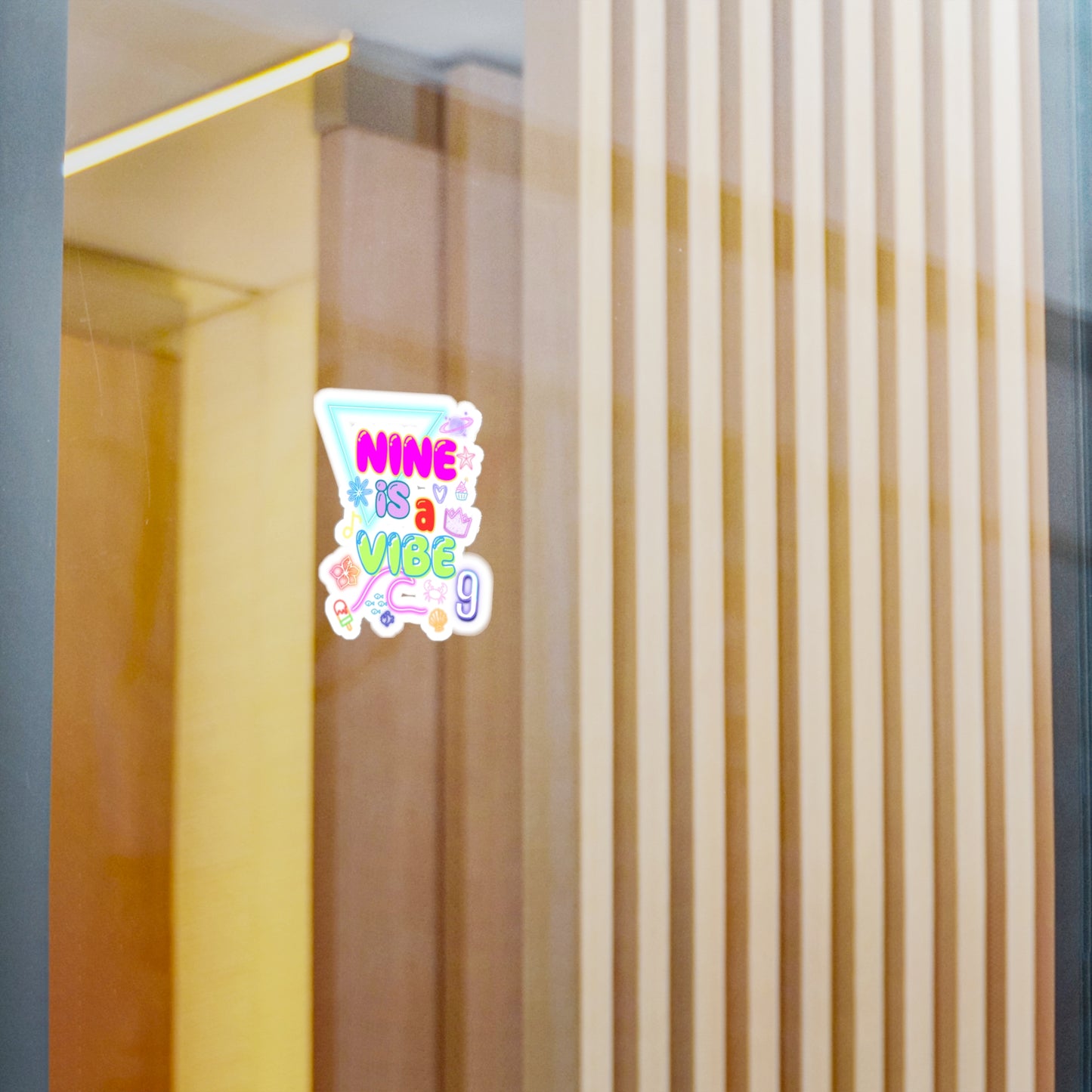 Nine is a vibe sticker
