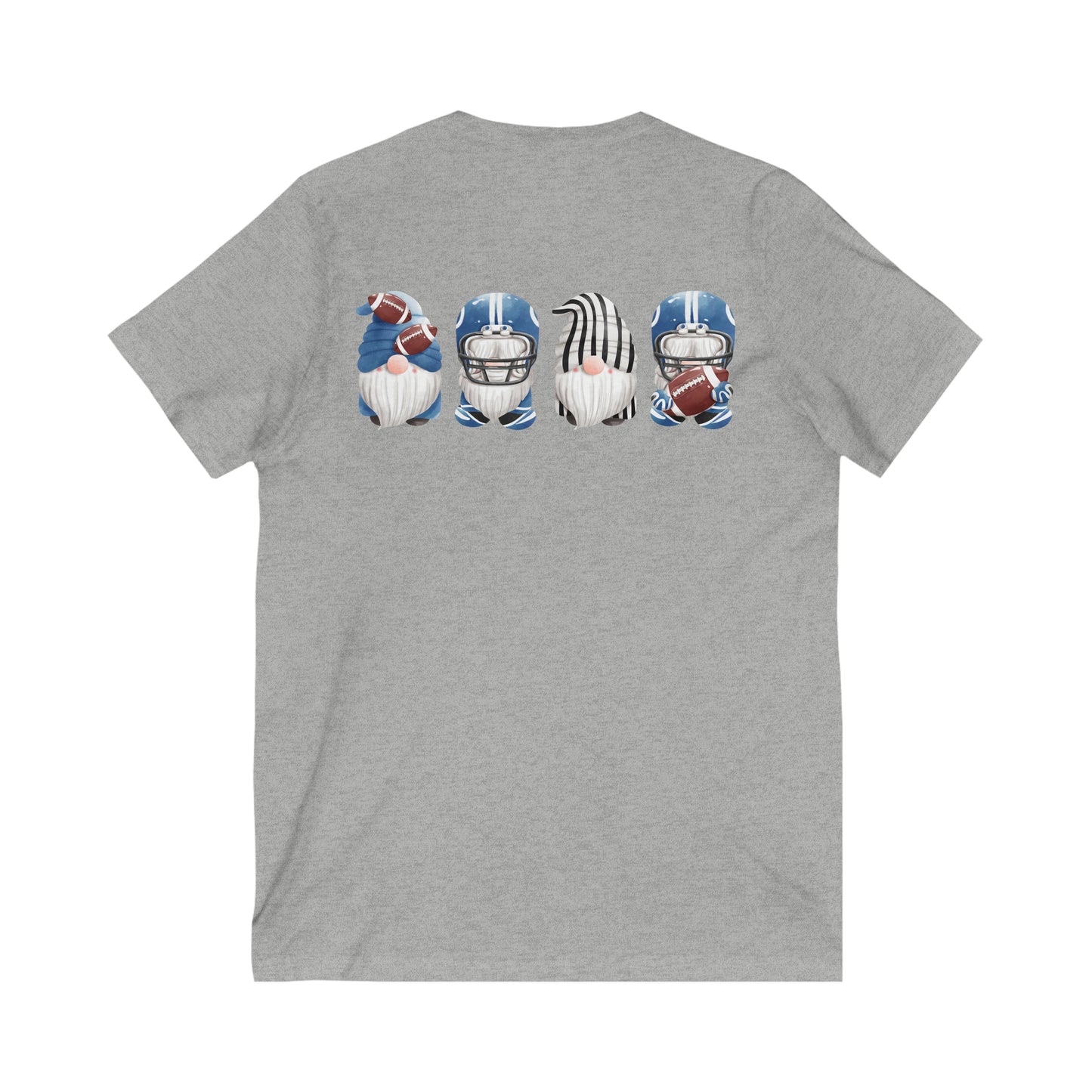 Gnome Blue Football V-Neck Unisex T-Shirt