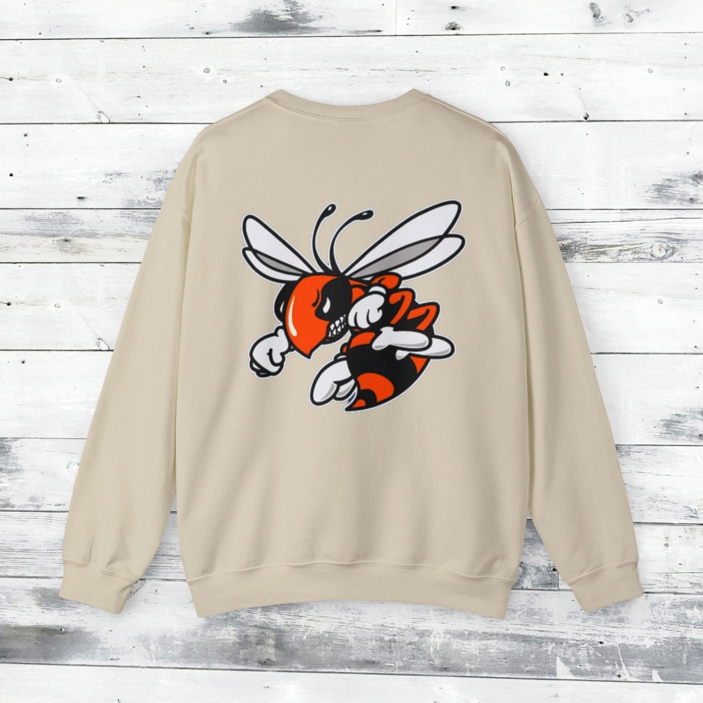 JFND front and Yellowjacket back Sweater