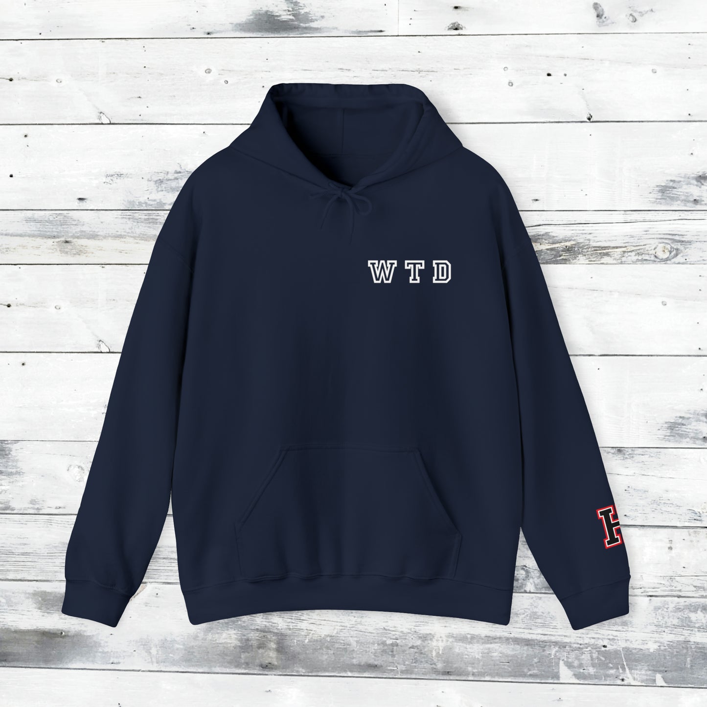 Heath Hawks WTD front Southside Strong back - H Cuff  - Hoodie