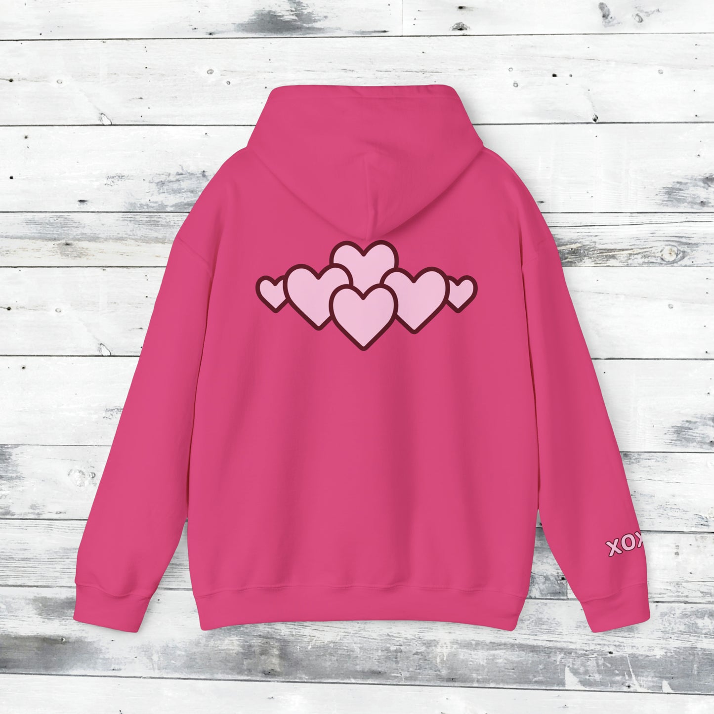 Valentines LOVE Hoodie - XOXO right cuff