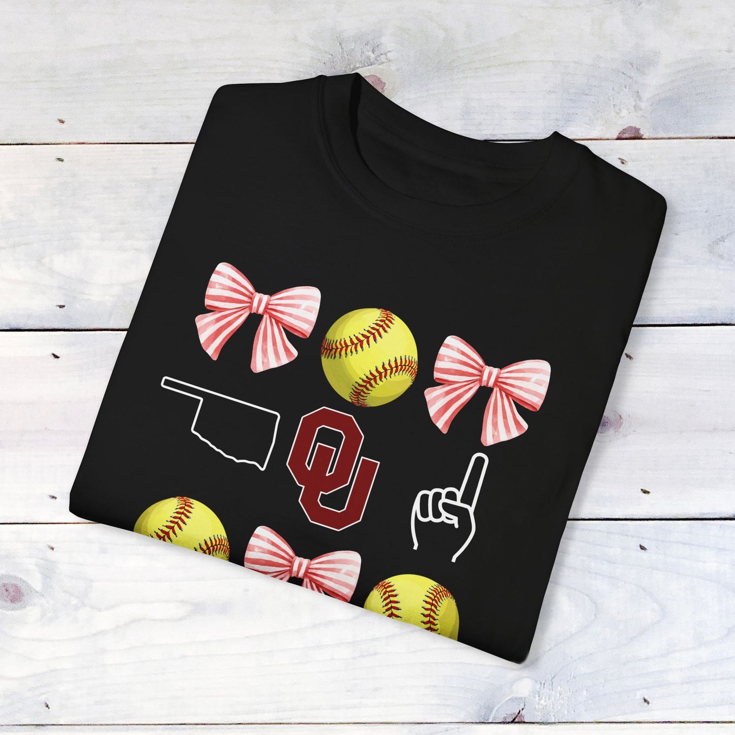 Oklahoma Softball Grid Comfort Colors T