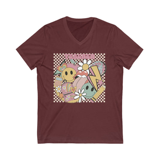 Teacher Fun Unisex V-Neck Tee